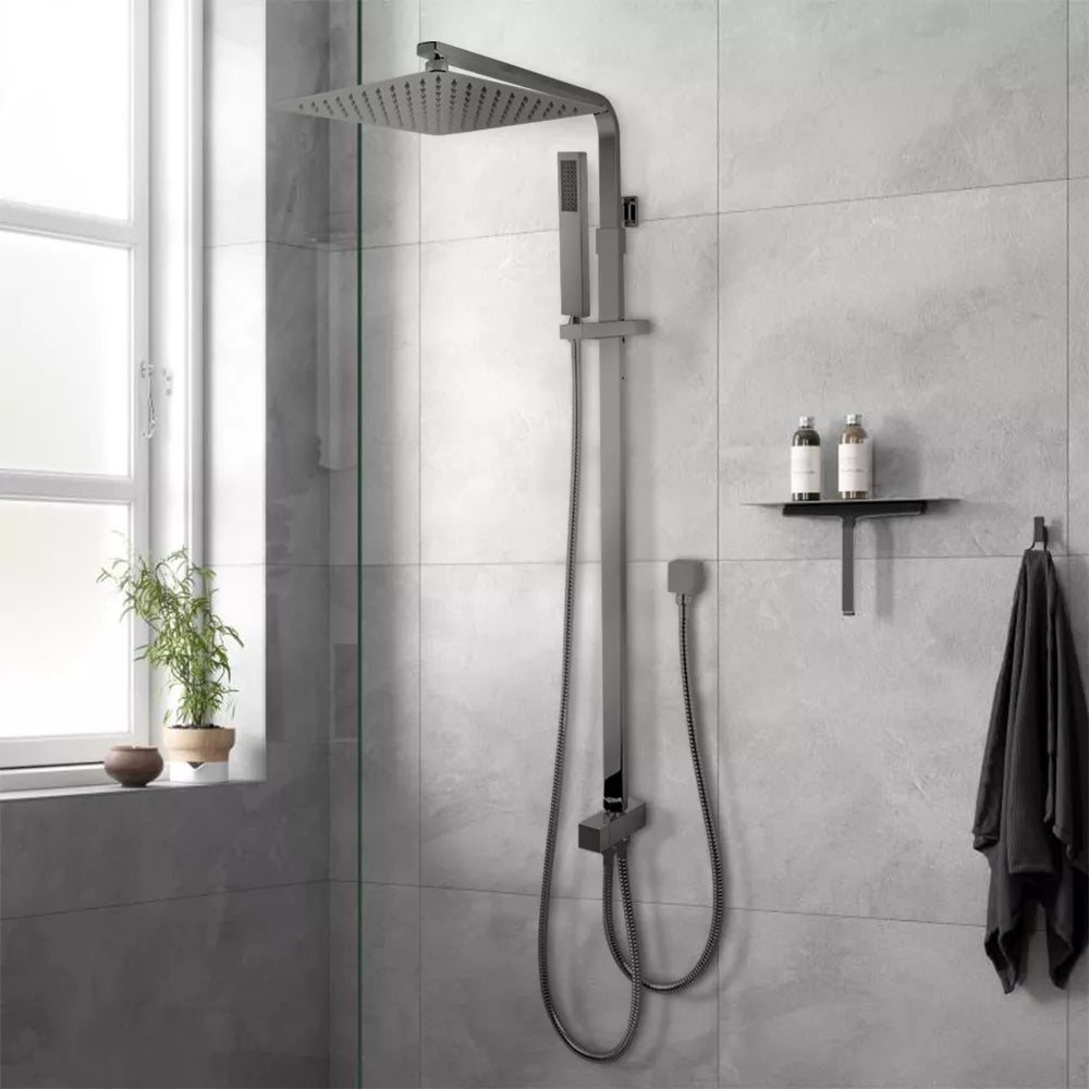 FUSION SQUARE DUAL RAIN SHOWER COLUMN - 5 COLOURS