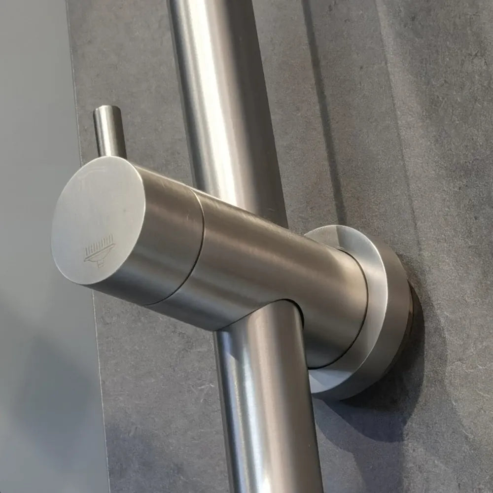 CHASE PREMIUM ROUND DUAL RAIN SHOWER COLUMN - BRUSHED NICKEL