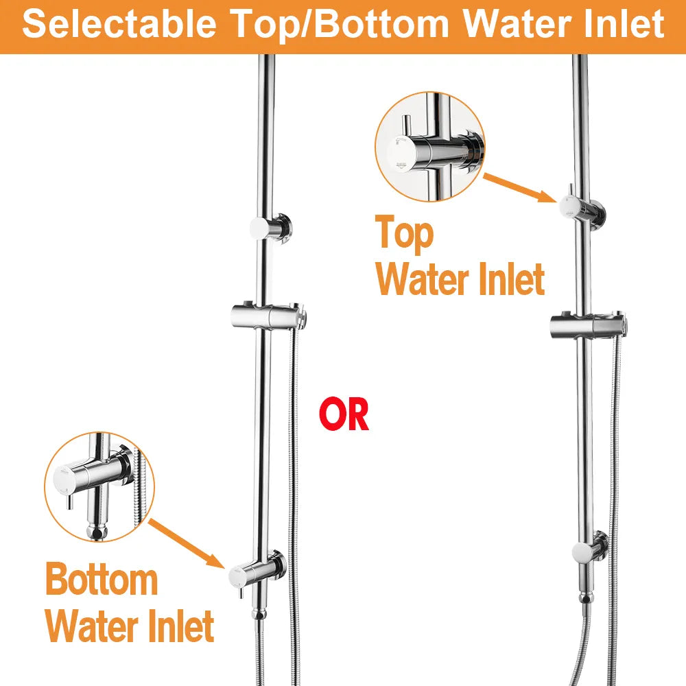 OPAL ROUND 90° DUAL RAIN SHOWER COLUMN - 2 COLOURS