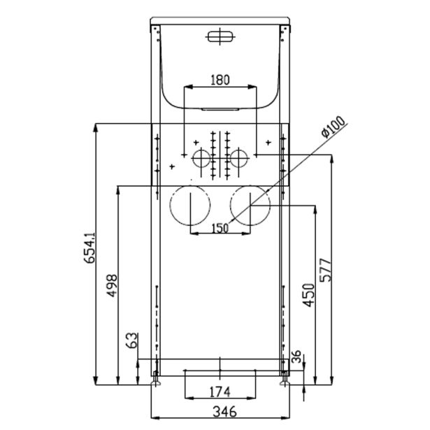 ROBINHOOD SLIM SUPERTUB WITH GOOSENECK TAP | 350W*565D*900H