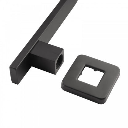 SQUARE WALL MOUNT GOOSENECK SHOWER ARM 350MM - 2 COLOURS