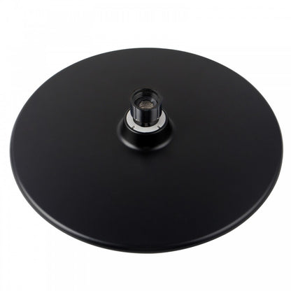 BLACK ROUND ABS RAINFALL SHOWER HEAD 225MM