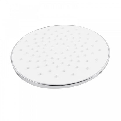 OPAL ROUND WHITE & CHROME RAINFALL SHOWER HEAD 200MM