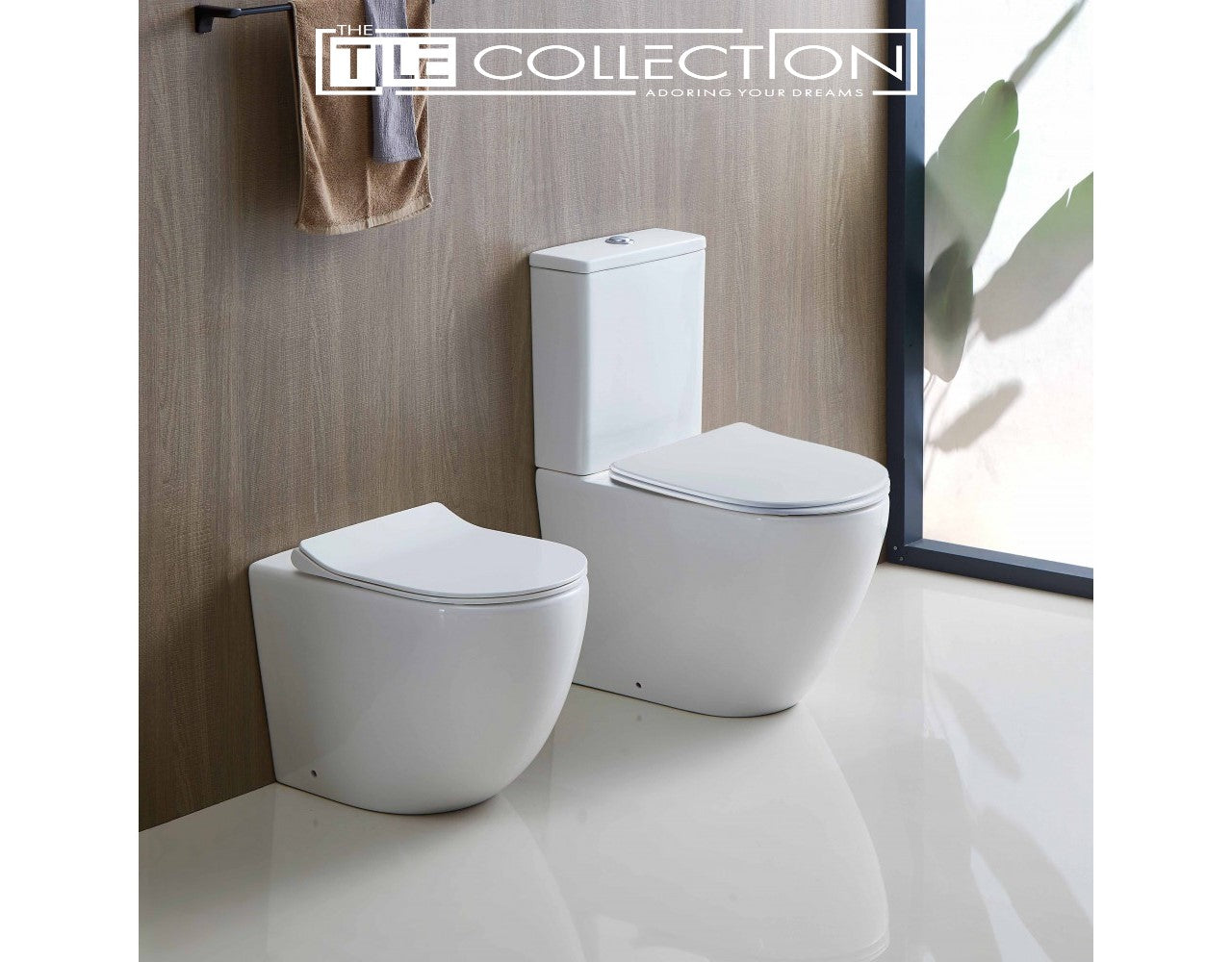 MERCIO BOXRIM GLOSS WHITE BACK TO WALL TOILET SUITE 620x380x825mm