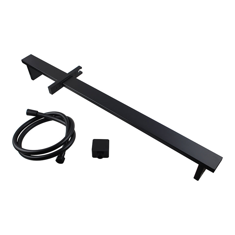 FUSION WIDE RAIL SHOWER SLIDE WITH HANDHELD SHOWER- MATTE BLACK