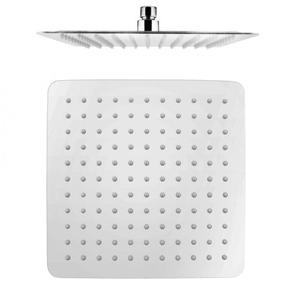 FUSION SQUARE ULTRA SLIM STAINLESS STEEL RAIN SHOWER HEAD - 2 COLOURS