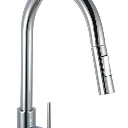 OPAL ROUND CHROME PULLOUT KITCHEN SINK TAP