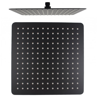 FUSION SQUARE ULTRA SLIM STAINLESS STEEL RAIN SHOWER HEAD - 2 COLOURS