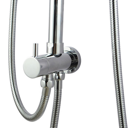 OPAL ROUND TWIN SHOWER COLUMN - CHROME