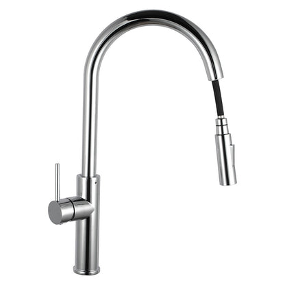 OPAL ROUND CHROME PULLOUT KITCHEN SINK TAP