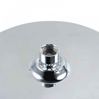 OPAL ROUND WHITE & CHROME RAINFALL SHOWER HEAD 200MM