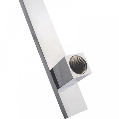 SQUARE WALL MOUNT GOOSENECK SHOWER ARM 350MM - 2 COLOURS