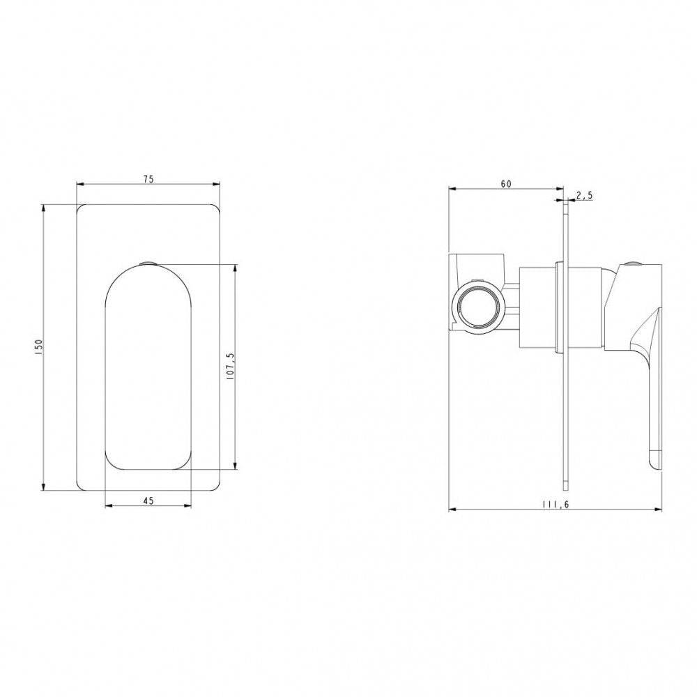 SOHO CHROME SLIM SHOWER MIXER