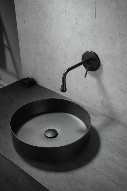 OPAL 400MM ROUND STAINLESS STEEL BASIN SINK - BLACK