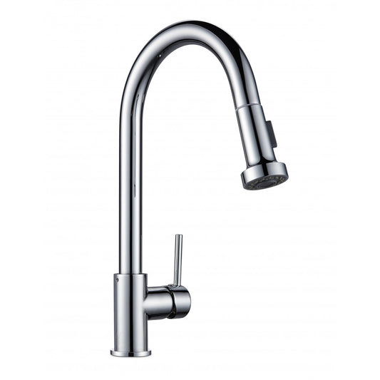 OPAL GOOSENECK PULLOUT KITCHEN SINK MIXER - CHROME