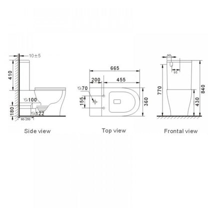 CODE TORNADO TOILET SUITE 665x360x840mm