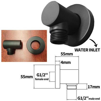 OPAL BLACK ROUND SHOWER SLIDE WITH 3 FUNCTION HANDHELD SHOWER