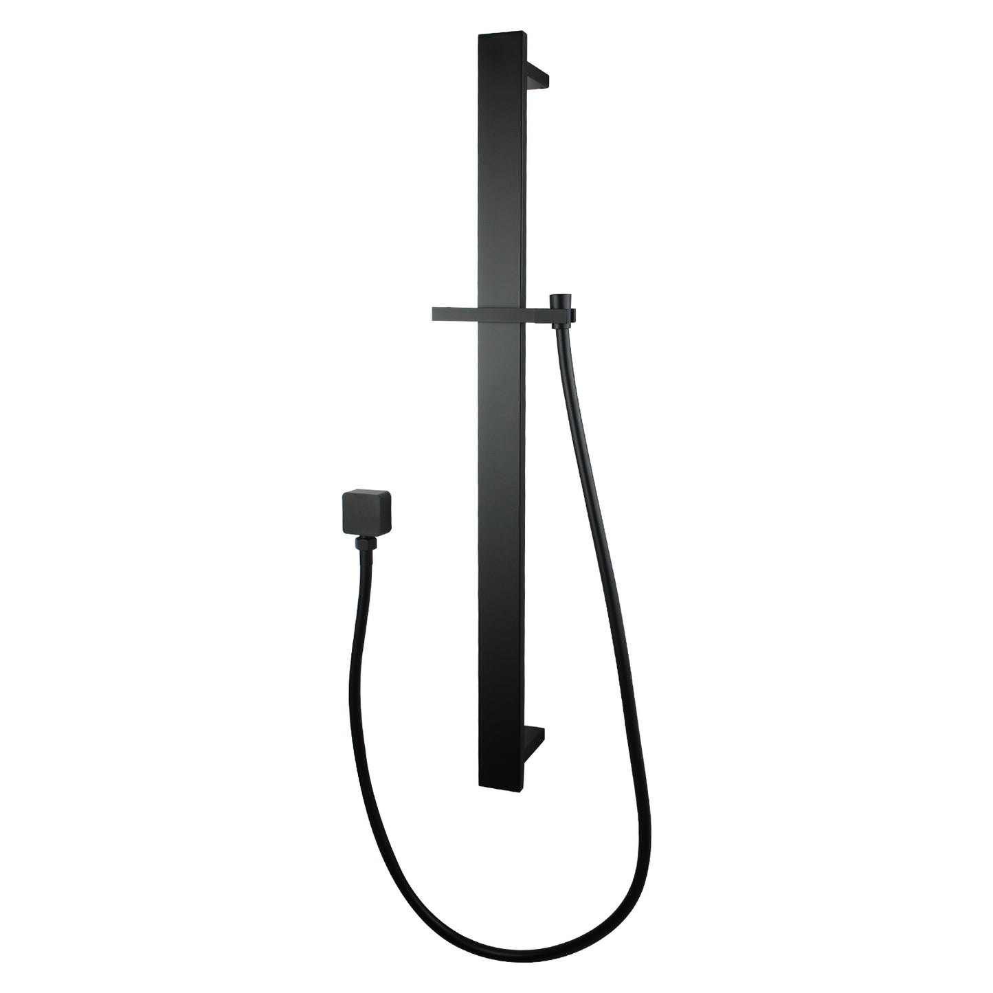 FUSION WIDE RAIL SHOWER SLIDE WITH HANDHELD SHOWER- MATTE BLACK