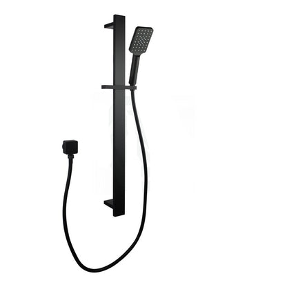 FUSION WIDE RAIL SHOWER SLIDE WITH HANDHELD SHOWER- MATTE BLACK