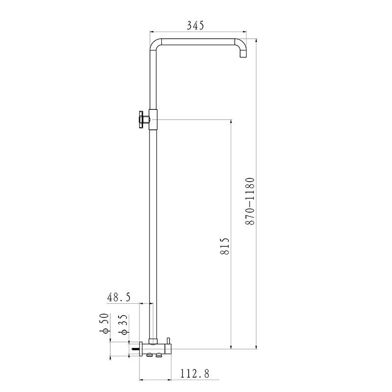 OPAL ROUND TWIN SHOWER COLUMN - CHROME