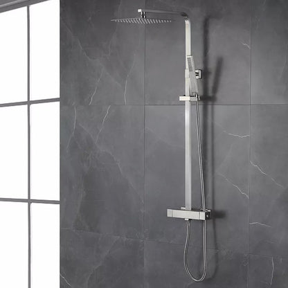 FUSION SQUARE RAIN SHOWER SET WITH THERMOSTATIC MIXER - CHROME