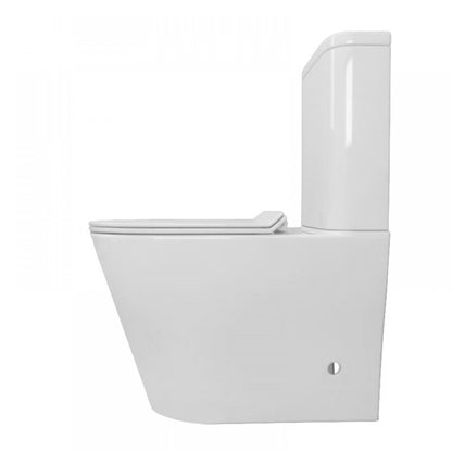 SANEUX UNI COMFORT HEIGHT RIMLESS GLOSS WHITE BACK TO WALL TOILET