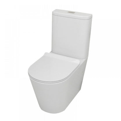 SANEUX UNI COMFORT HEIGHT RIMLESS GLOSS WHITE BACK TO WALL TOILET