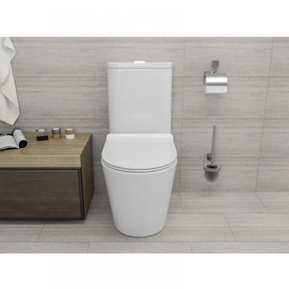 SANEUX UNI COMFORT HEIGHT RIMLESS GLOSS WHITE BACK TO WALL TOILET