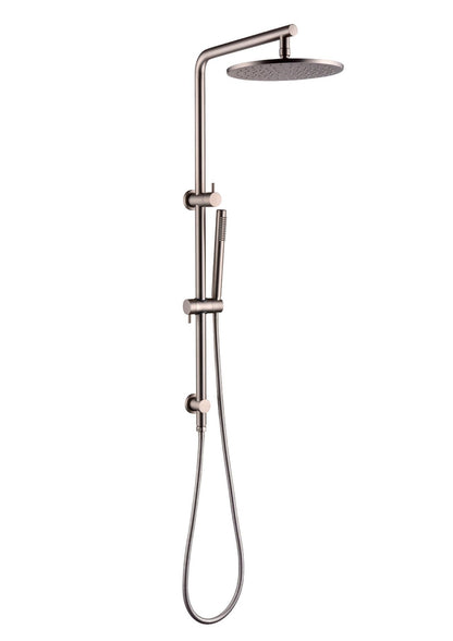 CHASE PREMIUM ROUND DUAL RAIN SHOWER COLUMN - BRUSHED NICKEL