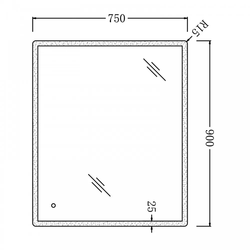 750X600MM RECTANGULAR LED MIRROR WITH MOTION SENSOR | DEMISTER | 3 COLOURS LIGHT