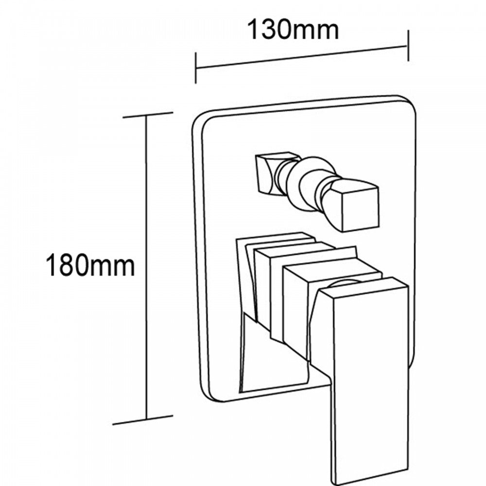 FUSION SQUARE DIVERTER SHOWER MIXER - 2 COLOURS